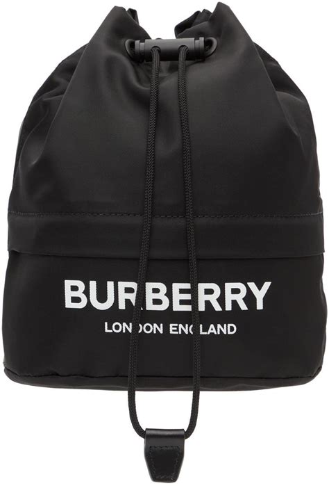 Burberry: Black ECONYL® Logo Drawcord Pouch 